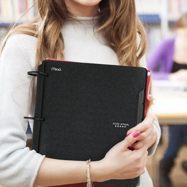 Alt view image 6 of 7 - Flex Refillable Notebook + Study App, College Ruled Paper and 1 Inch TechLock Ring Binder with Pockets, Tabs and Dividers, 200 Sheet Capacity, Black (29328AA2) (Pack of 6)