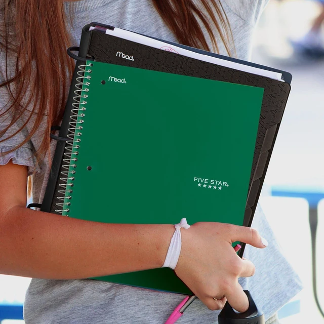 Alt view image 6 of 7 - Spiral Notebook 3 Subject Wide Ruled | Forest Green | 150 Sheets | Water Resistant Cover | Pack of 6