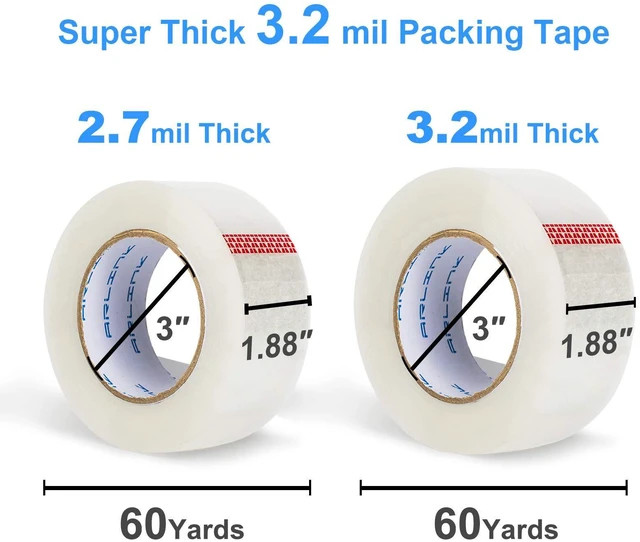 Alt view image 2 of 7 - 18 Rolls Clear Packing Tape, Heavy Duty Packaging Tape (Pack of 2)