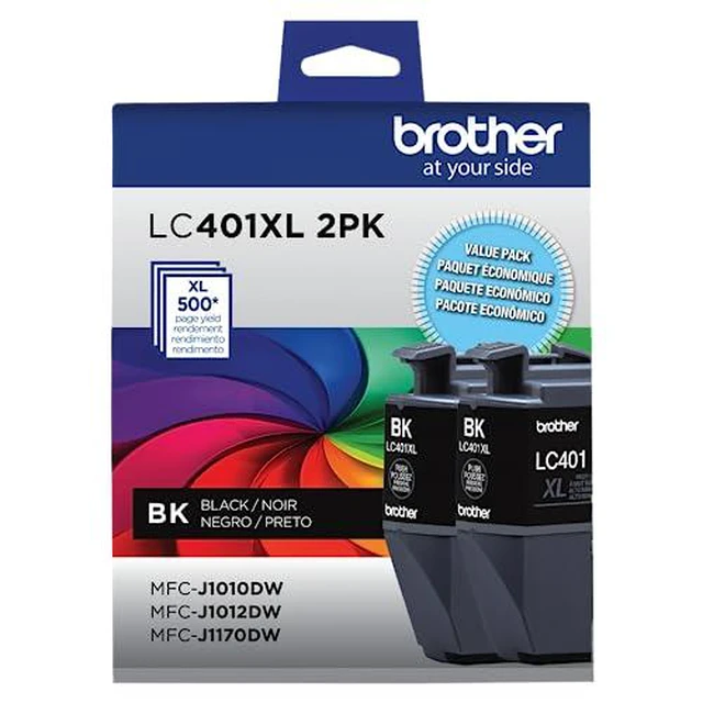 Alt view image 4 of 6 - Genuine LC401XL 2PK High Yield 2-Pack Black Ink Cartridges