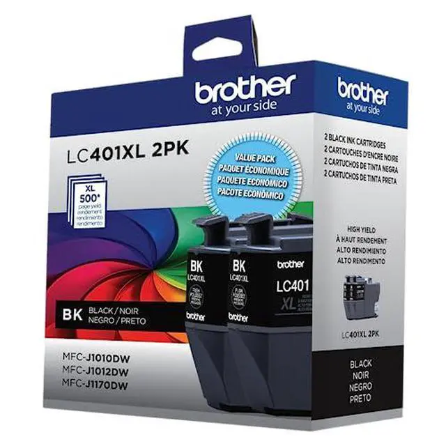 Alt view image 5 of 6 - Genuine LC401XL 2PK High Yield 2-Pack Black Ink Cartridges