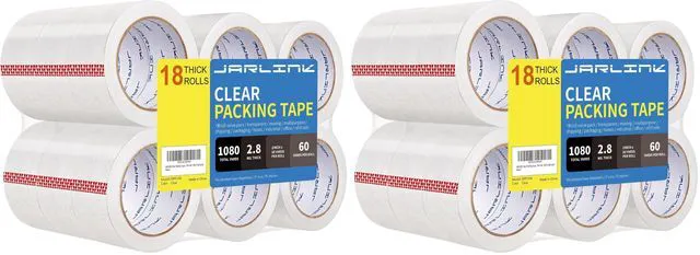 Main image of 18 Rolls Clear Packing Tape, Heavy Duty Packaging Tape (Pack of 2)
