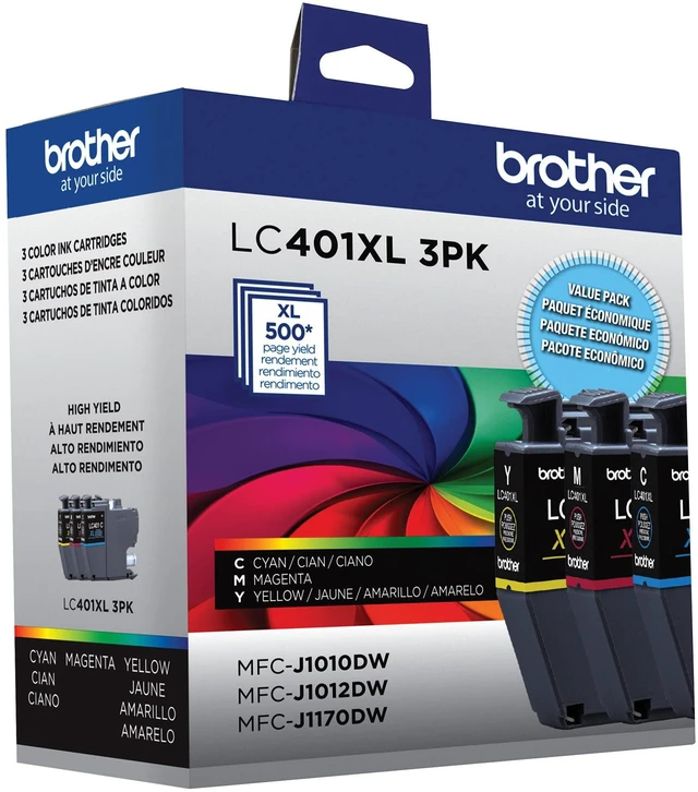 Alt view image 7 of 7 - Genuine LC401 Standard Yield Ink Cartridges â Includes 1 Cartridge Each of Cyan,Magenta and Yellow,3 Count (Pack of 2)