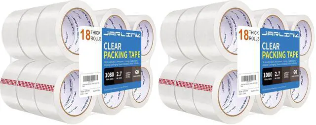 Main image of 18 Rolls Clear Packing Tape, Heavy Duty Packaging Tape (Pack of 2)