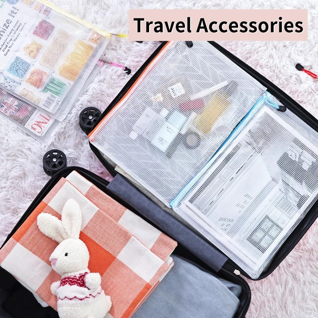 Alt view image 6 of 7 - 72pcs Mesh Zipper Pouch, A4 Size, 12 Colors Zipper Bags for Organizing Storage, Waterproof Puzzle Bag, Zipper File Bags for Board Games and School Office Supplies