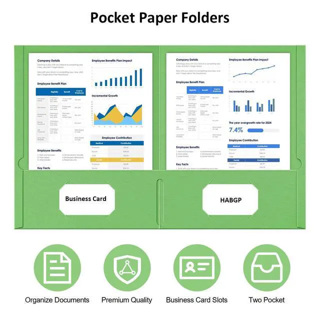 Alt view image 3 of 7 - Two Pocket Folders, 100 Pack, Pastel File Folders with Pockets, 5 Colors 2 Pocket Folders, Fit Letter Size Paper, Paper Folders, for School Office, Home, Business, Assorted Colors