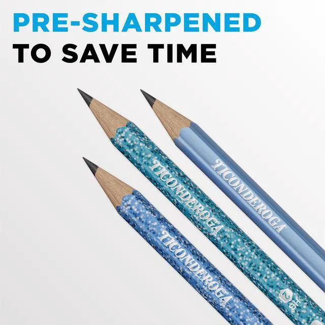 Alt view image 5 of 7 - Wood-Cased Pencils Pre-Sharpened, Arctic Blues, 18 Count Ideal for writing, drawing, schoolwork, classrooms and office use