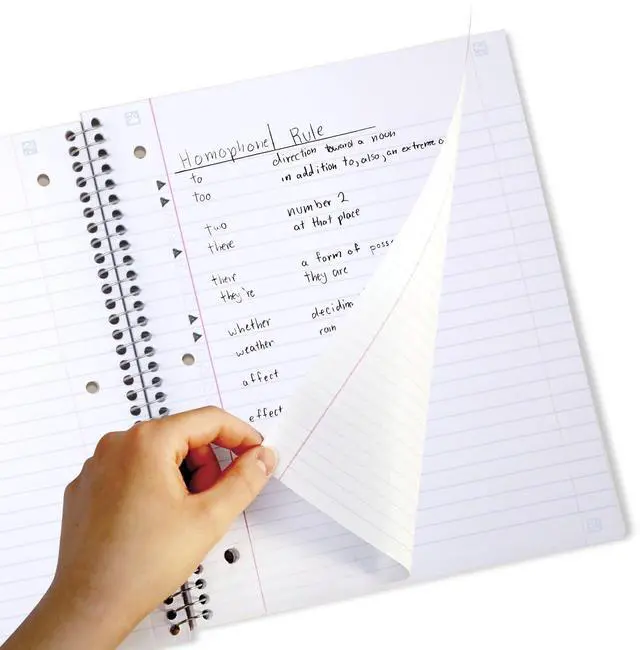 Alt view image 3 of 7 - Spiral Notebook + Study App, 1 Subject, Wide Ruled, 8" x 10-1/2", 80 Sheets, Fights Ink Bleed, Water Resistant Cover, Black Stars Glow in the Dark (930020F) (Pack of 12)