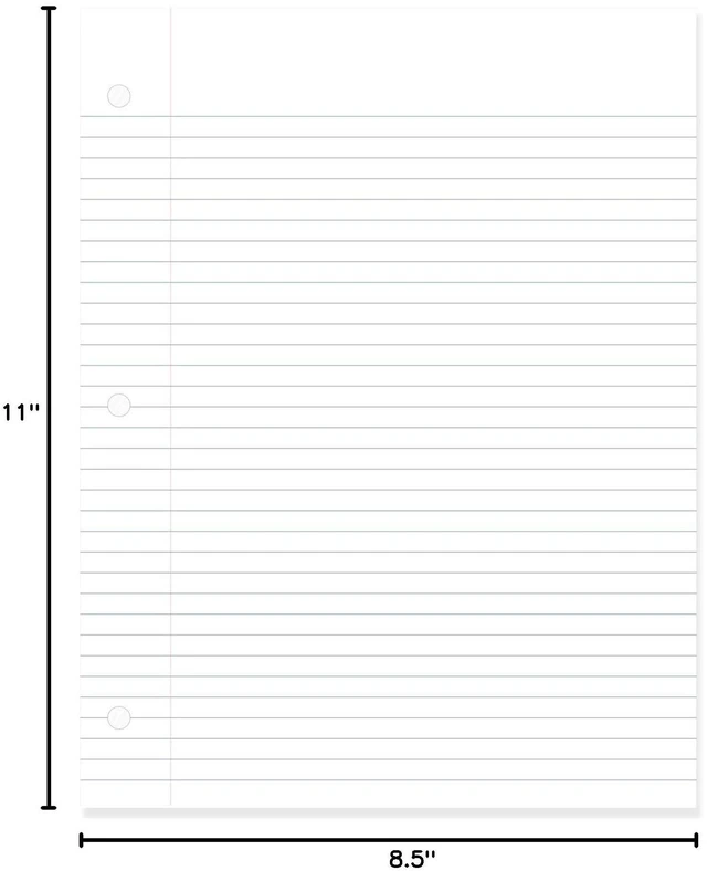 Alt view image 7 of 7 - Loose Leaf Paper, College Ruled Filler Notebook Paper, 8-1/2" x 11", 400 Sheets, Fits 3-Ring Binder (170046-ECM) (Pack of 4)