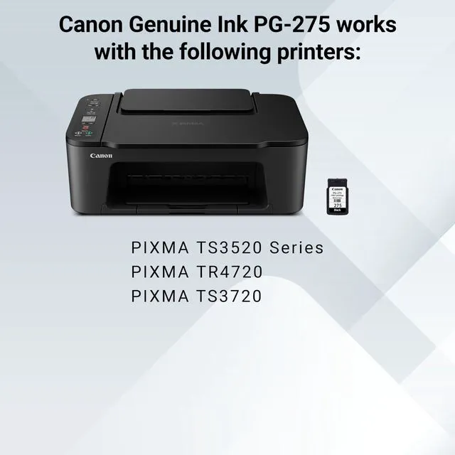 Alt view image 2 of 7 - PG-275 Genuine Black Ink Cartridge, Compatible with TS3520/3522, TR4720/4722, TS3720/3722, (Pack of 2)