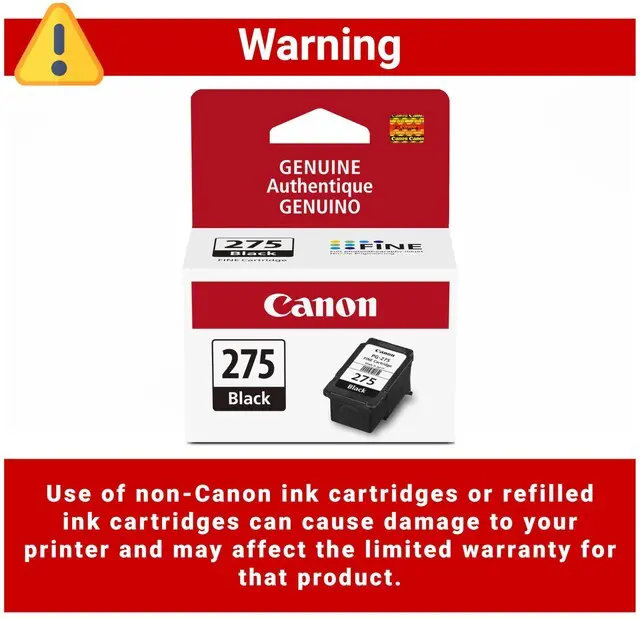 Alt view image 7 of 7 - PG-275 Genuine Black Ink Cartridge, Compatible with TS3520/3522, TR4720/4722, TS3720/3722, (Pack of 2)