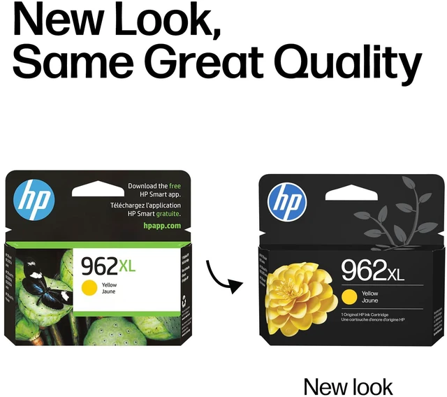 Alt view image 3 of 7 - 962XL Yellow High-Yield Ink Cartridge | Works with OfficeJet 9010, Pro 9010, 9020 | Eligible for Instant Ink | 3JA02AN