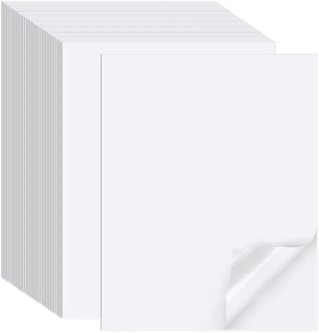 Main image of Printable Sticker Paper for Inkjet Printer, 300 Sheets 8.5" x11'' Matte Sticker Printer Paper Full Sheet Labels for Laser/Inkjet Printers, Letter Size