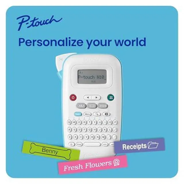 Alt view image 3 of 7 - P-Touch PT-N25BT Personal Connected Label Maker, Bluetooth, Design&Print2 app, Portable, Handheld and Prints with P-Touch Btag½â (12mm) Wide Color Label Tapes