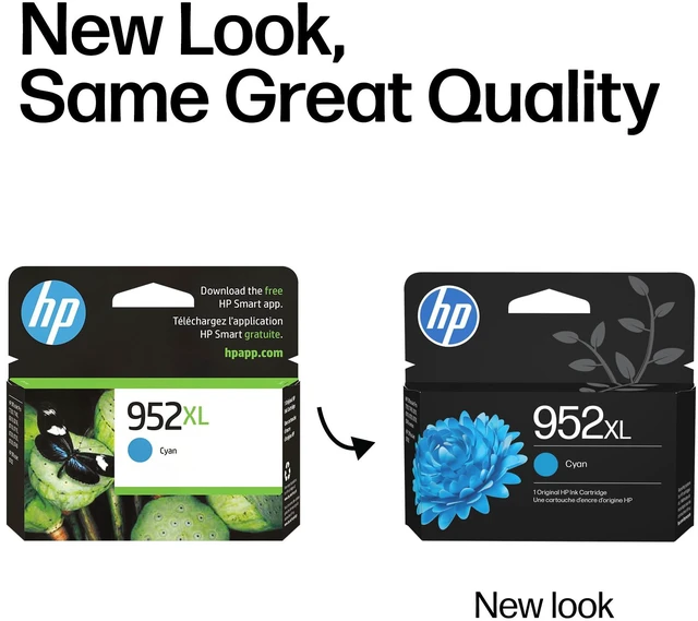 Alt view image 3 of 7 - 952XL Cyan High-Yield Ink Cartridge | Works with OfficeJet 8702, Pro 7720, 7740, 8210, 8710, 8720, 8730, 8740 Series | L0S61AN