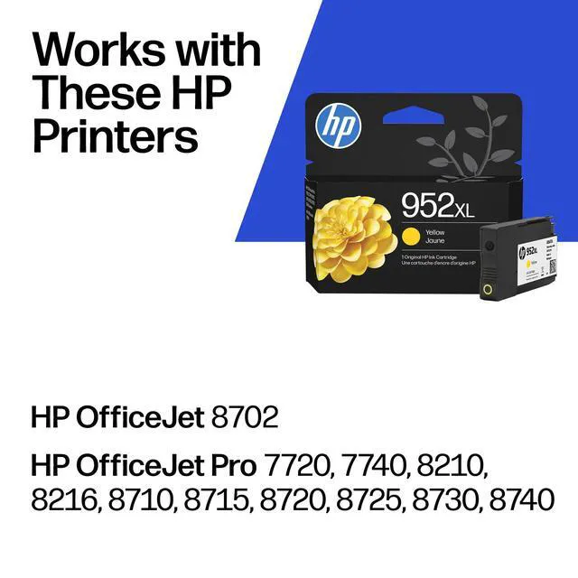 Alt view image 2 of 7 - 952XL Yellow High-Yield Ink Cartridge | Works with OfficeJet 8702, Pro 7720, 7740, 8210, 8710, 8720, 8730, 8740 Series | L0S67AN