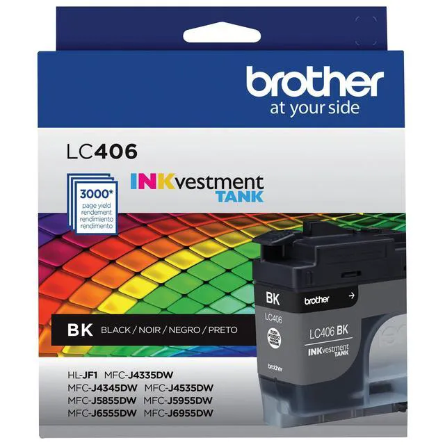 Alt view image 2 of 7 - Genuine LC406BK Standard Yield Black INKvestment Tank Ink Cartridge,(Pack of 2)