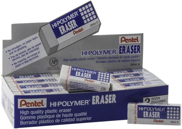 Main image of Hi-Polymer Block Eraser, Large, White, 36 Count (ZEH-10)