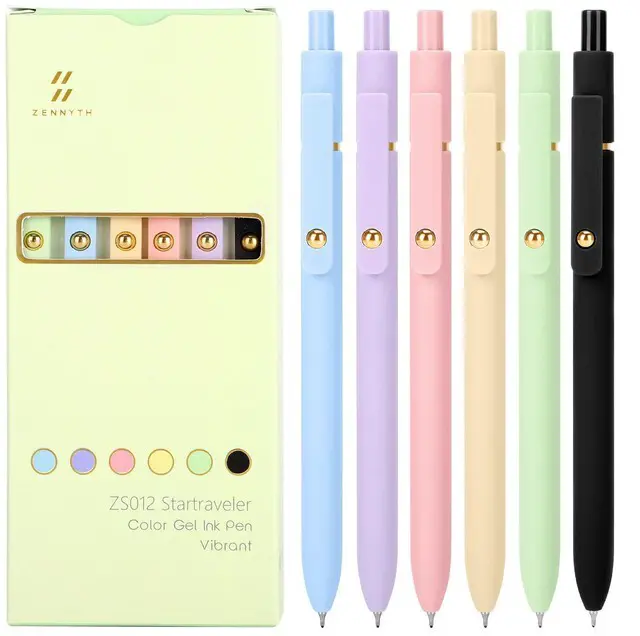 Main image of Colored Gel Pens Set,0.5mm Retractable Quick Dry Ink Pens Bulk Fine Point Smooth Writing Pens for Nurses and Teachers,Aesthetic Desk Accessories,Stocking Stuffers,Gifts for Women(24 Pcs)