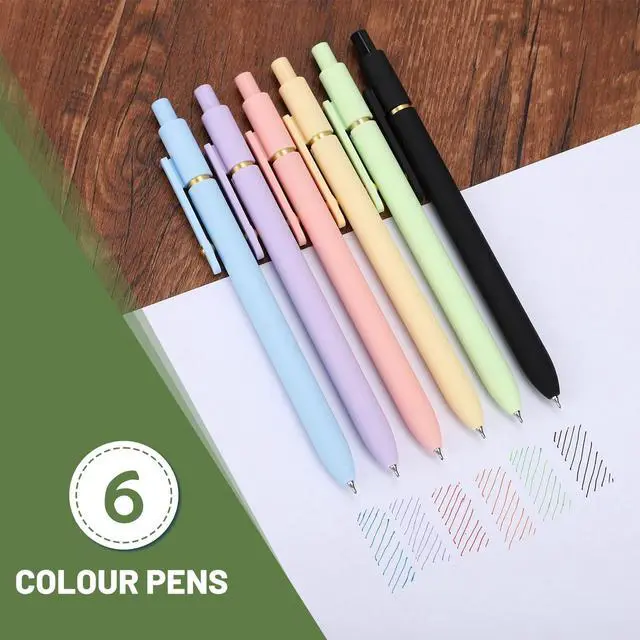 Alt view image 3 of 7 - Colored Gel Pens Set,0.5mm Retractable Quick Dry Ink Pens Bulk Fine Point Smooth Writing Pens for Nurses and Teachers,Aesthetic Desk Accessories,Stocking Stuffers,Gifts for Women(24 Pcs)