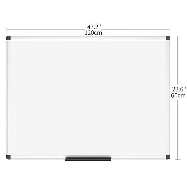 Alt view image 2 of 7 - Magnetic Dry Erase Board, 48 X 24 Inches, Silver Aluminium Frame