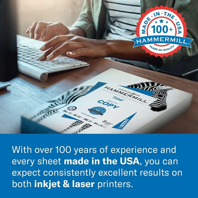 Alt view image 7 of 7 - Printer Paper, 20 Lb Copy Paper, 11 x 17-1 Ream (500 Sheets) - 92 Bright, Made in the USA, 105023R