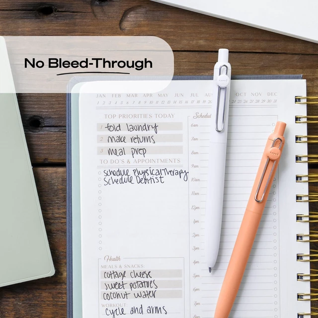 Alt view image 6 of 7 - uniball Zento Gel Pens, Black Ink, 0.7mm Medium Point, 12 Count Retractable, Smooth Writing, Quick-Drying, No Smear, No Bleed, Boho Barrel Colors