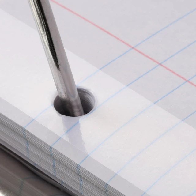 Alt view image 6 of 6 - Reinforced Lined Loose Leaf Notebook Paper, College Rule, 500 Sheets Plastic-reinforced strip guards the 3 holes from tearing. Five 100-sheet packs, college rule, 9/32 in spacing, 8.5 x 11 in