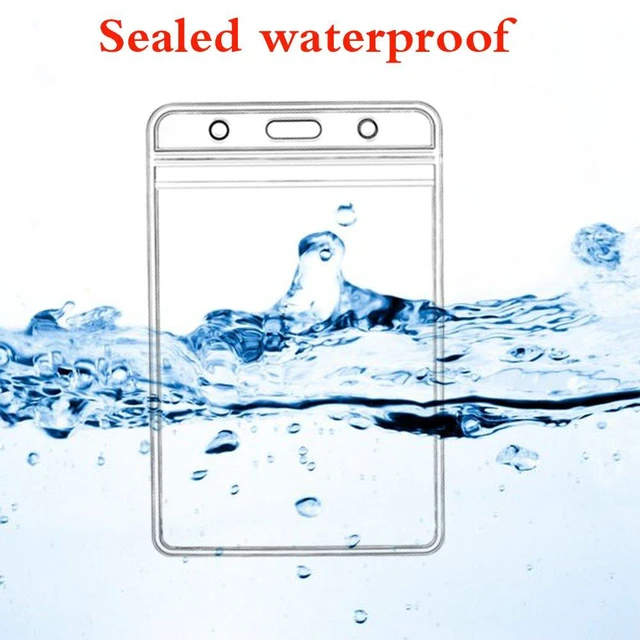 Alt view image 5 of 5 - Vertical ID Badge Holders Sealable Waterproof Clear Plastic Holder, Fits RFID/Proximity/Badge Swipe Cards or Credit Card (100Pcs, Vertical)