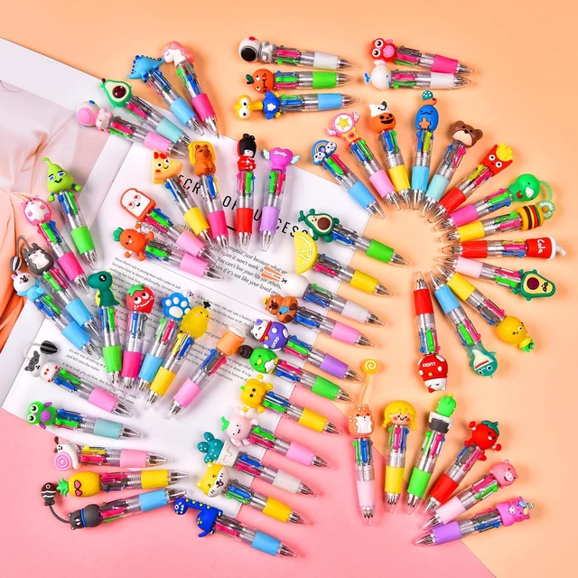 Alt view image 5 of 6 - 100Pcs Mini Multicolor Pens in One 4-in-1, Cute Pens Bulk for Party Favors and Birthdays, Delightful Ballpoint Pen Gifts Classroom Student Prizes (100pcs)