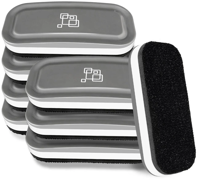 Main image of Magnetic Dry Erase Eraser, 8 Pack, Gray White Board Erasers, Glass Whiteboard Eraser, Office and School Classroom Supplies