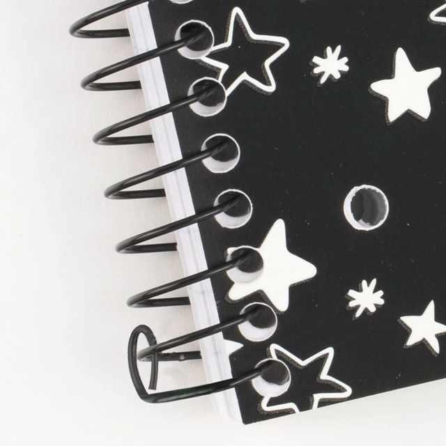 Alt view image 6 of 7 - Spiral Notebook + Study App, 1 Subject, Wide Ruled, 8" x 10-1/2", 80 Sheets, Fights Ink Bleed, Water Resistant Cover, Black Stars Glow in the Dark (930020F) (Pack of 12)