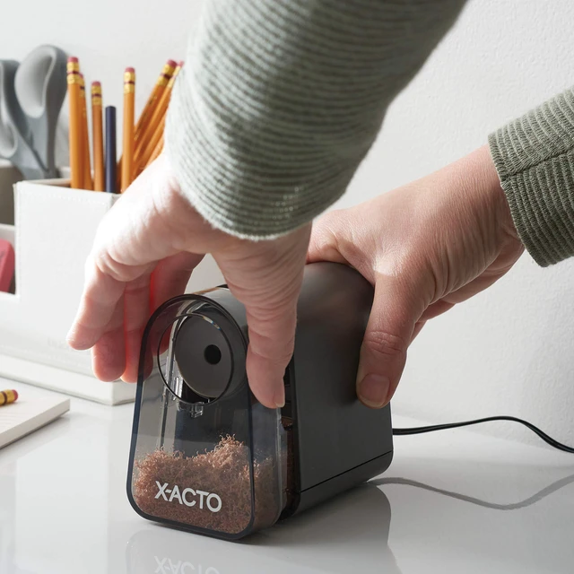 Alt view image 6 of 7 - Pencil Sharpener, Mighty Mite Electric Sharpener, with Pencil Saver®, SafeStart® Motor, Black, 1 Count - Home, Office, School, Teacher Supplies (Pack of 3)