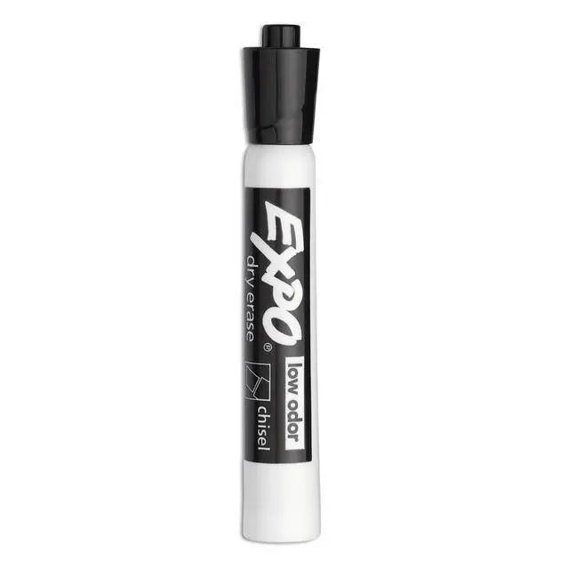 Alt view image 4 of 7 - Dry Erase Markers, Low Odor Ink, Black, Chisel Tip, 36 Count - Easily Erases, Ideal for Classroom, Home, Office, Back to School, Teacher Supplies