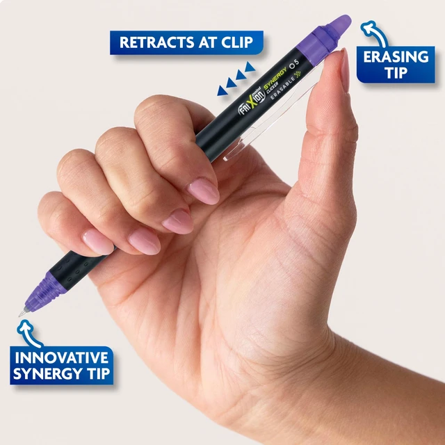 Alt view image 4 of 7 - FriXion Synergy Clicker Erasable, Pack of 10, Assorted Colors