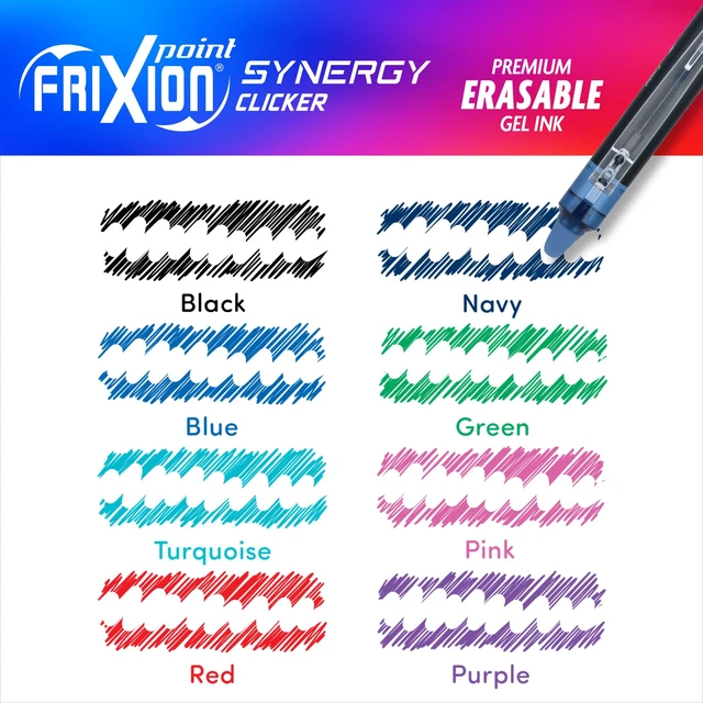 Alt view image 5 of 7 - FriXion Synergy Clicker Erasable, Pack of 10, Assorted Colors