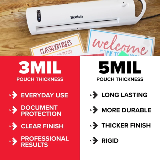 Alt view image 4 of 7 - Thermal Laminating Pouches, 200 Count, Clear, 3 mil. Ideal Office or School Supplies, Fits Letter Sized Paper (8.9 in. × 11.4 in.)