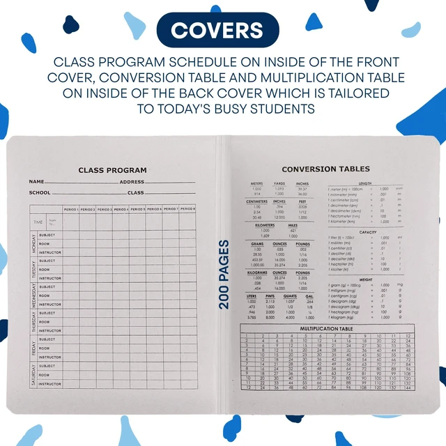 Alt view image 7 of 7 - Marble Composition Notebook Wide Ruled (12 Pack) 100 Sheets Black Composition Notebook For Back to School, Home and Office