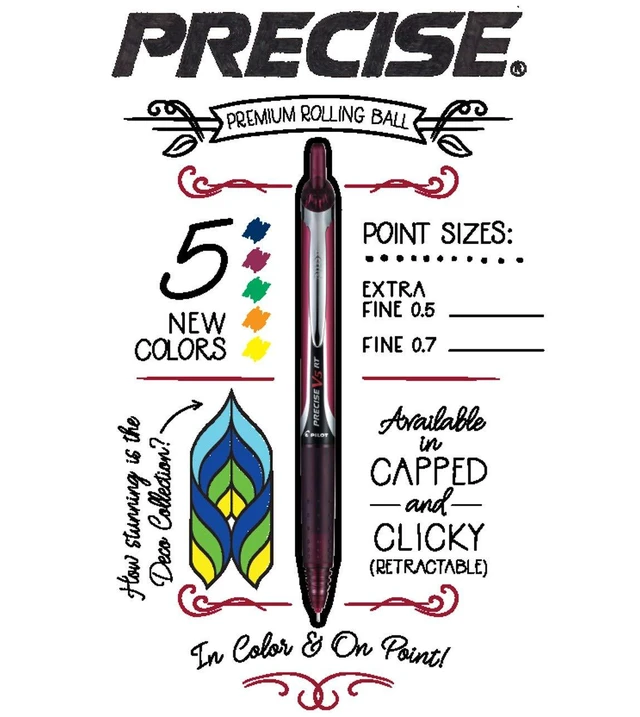 Alt view image 3 of 4 - Precise V5 RT Rolling Ball Pens, 0.5 mm, Pack of 48
