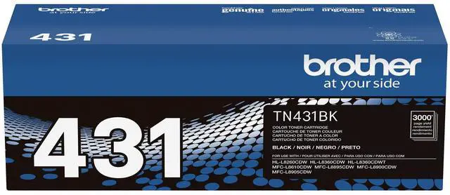 Alt view image 7 of 7 - Printer TN431BK Standard Yield Toner-Retail Packaging, Black Office document printing with 3000 page yield and smudge-proof black toner