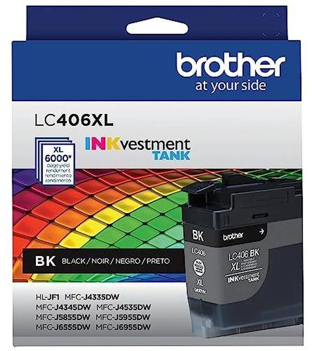 Alt view image 4 of 6 - Printer Ink Cartridge, Genuine LC406XLBK High Yield Black INKvestment Tank Ink Cartridge. ink for up to 6,000 pages. For home office users & small businesses