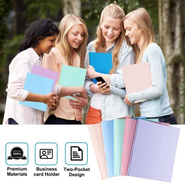 Alt view image 6 of 7 - Plastic Folders with Pockets and Prongs, 20 Pack, Colored Folder with Prong Heavy Duty, 2 Pocket 3 Prong Folders, Pocket Folders with Prongs, Letter Size, File Pocket Folders, for Office, School