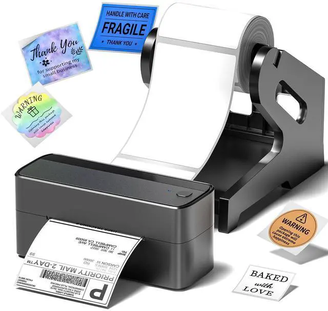 Main image of Bluetooth Thermal Label Printer, 241BT 4X6 Wireless Shipping Label Printer for Small Business, Pink Labels Printers for Shipping Package Whit Holder