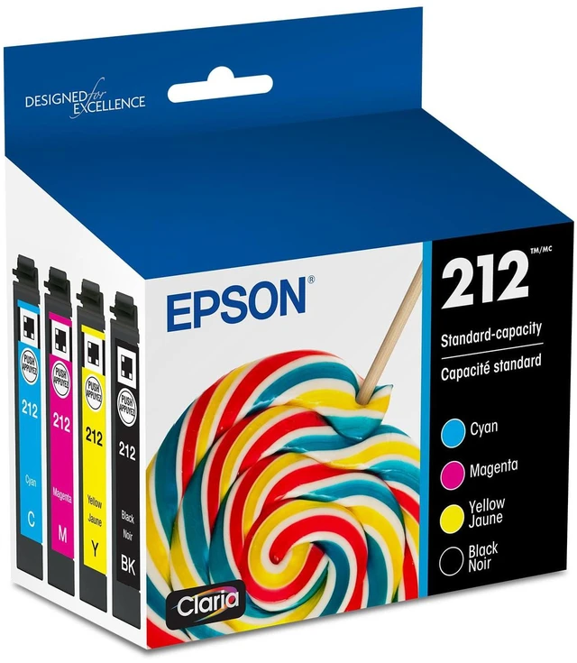 Main image of 212 Genuine Ink Cartridge Black and Color Combo Pack T212120-BCS Works With WorkForce WF-2830 WF-2850 Expression XP-4100 XP-4105 Inkjet Printers