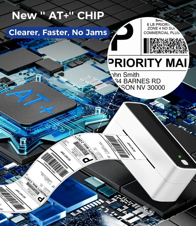 Alt view image 4 of 6 - Thermal Shipping Label Printer 241BT Black White Wireless Label Printer for Small Business and Shipping Package, Compatible with iPhone, Android, Shopify, Amazon, USPS