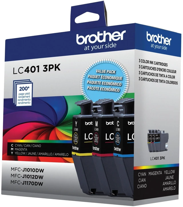 Alt view image 5 of 7 - Genuine LC401 Standard Yield 3-Pack Ink Cartridges â Includes 1 Cartridge Each of Cyan, Magenta and Yellow, 3 Count (Pack of 1)