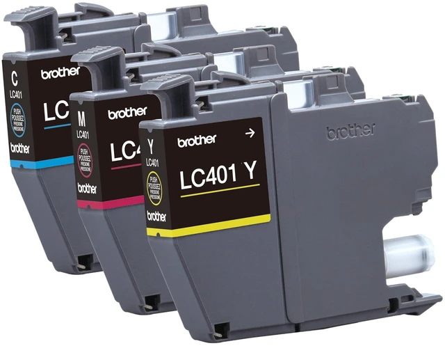 Alt view image 7 of 7 - Genuine LC401 Standard Yield 3-Pack Ink Cartridges â Includes 1 Cartridge Each of Cyan, Magenta and Yellow, 3 Count (Pack of 1)