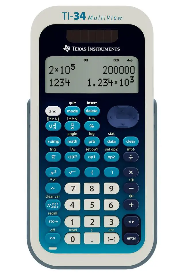 Alt view image 2 of 6 - TI-34 MultiView Scientific Calculator Intermediate, four-line calculator; Advanced fraction capabilities