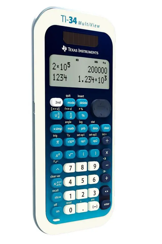Alt view image 3 of 6 - TI-34 MultiView Scientific Calculator Intermediate, four-line calculator; Advanced fraction capabilities