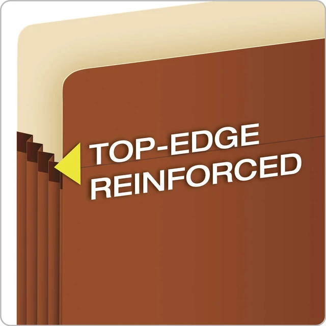 Alt view image 3 of 7 - Expanding File Pockets,Letter Size,File Organizer for School,Home or Office,5.25" Expansion,Reinforced with Dupont Tyvek® Material,Letter Size,Redrope,10 Per Box (1534G-OX),(Pack of 5)